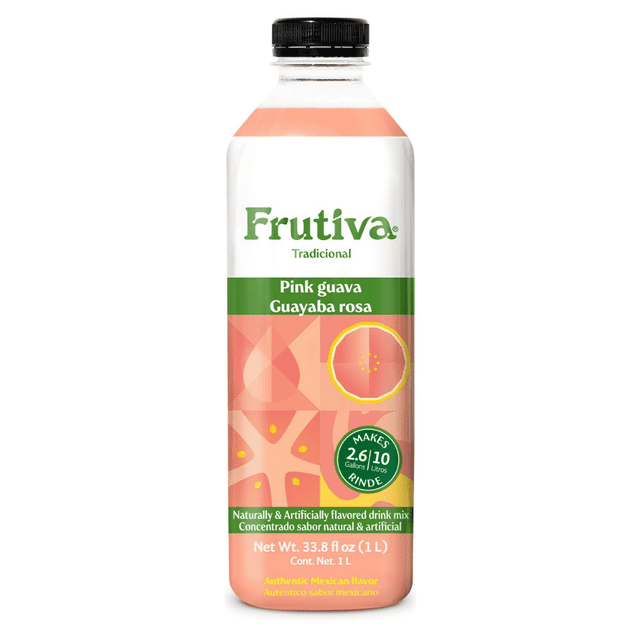 Frutiva Pink Guava Liquid Drink Mix | Makes 2.6 Gallons | 1 Liter ...