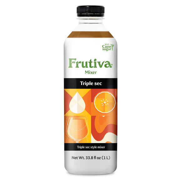 Frutiva Triple Sec Craft Cocktail Mixer | Non-Diluted | 60+ Pours | 1 Liter