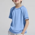 thumbnail image 1 of Frwgonr Big Boys T-shirts Kids Short Sleeve Tee Sport Summer Casual Tops 3-16 Years, Blue, 1 of 5