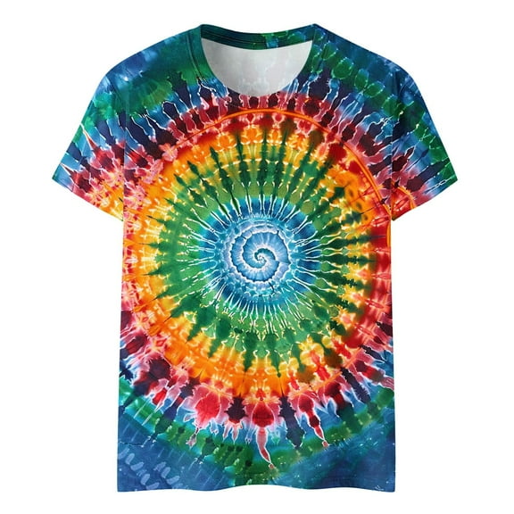 Frwgonr Big Boys T-shirts Short Sleeve Hippie Tshirt Senior Tee Size 3T-14, Multicolor