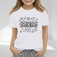 thumbnail image 1 of Frwgonr Big Girls T-shirts Mother's Day Shirts for Girls Kids T-Shirts Tees Summer Tops 2T-13, White, 1 of 6