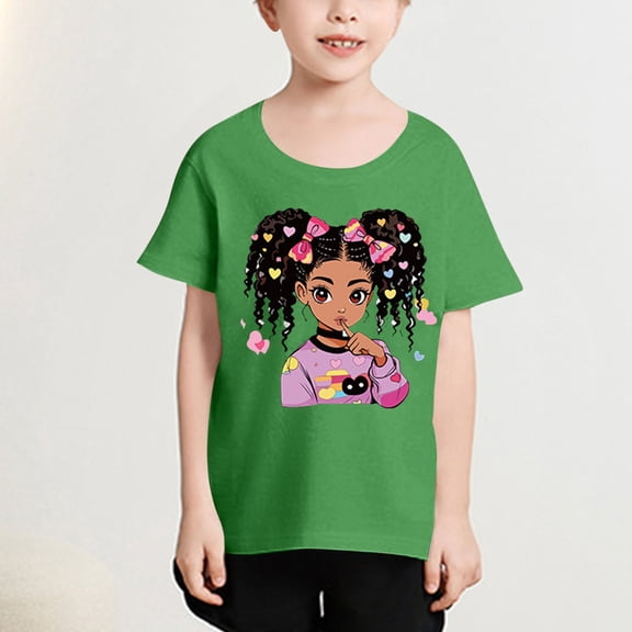 Frwgonr Big Girls T-shirts Short Sleeve Shirts for Girls Kids T-Shirts Tees Summer Tops Size 3T-12, Army Green