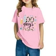 thumbnail image 1 of Frwgonr Boys Girls Graphic Tees Hot Pink Kids 100th Day of School T-Shirt Celebration Top 3-14, 1 of 5