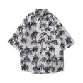 thumbnail image 1 of Frwgonr Boys Girls' Sports Tees White Hawaii Shirt Cool Summer Casual Blouse Short Sleeve Button Down Tops 5-14 Years, 1 of 3