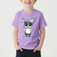 thumbnail image 1 of Frwgonr Boys Summer T-shirts Short Sleeve Tee Tops Casual Graphic Clothes Crew Neck Shirts 3-16 Years, Purple, 1 of 4