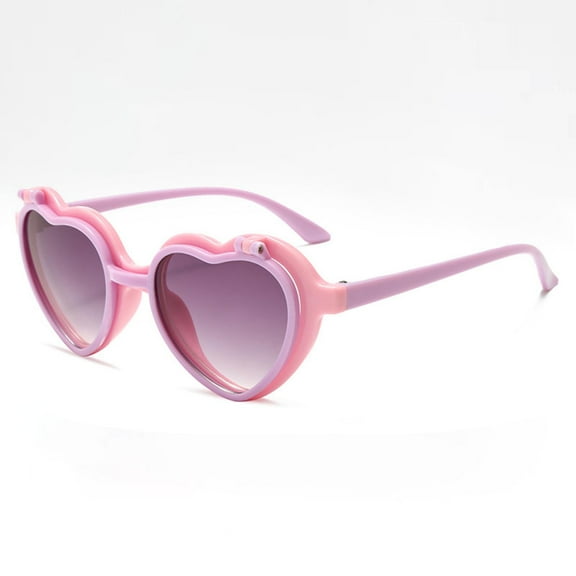 Frwgonr Kids Heart Boys Girls Sunglasses UV Protection for Teen Party Beach Shades Pink, Size 2T-12