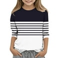 thumbnail image 1 of Frnrwgo Girls T-Shirts Black Kids Casual Cute Crewneck Tunic Tops Tees Size 3T-14, 1 of 5