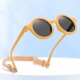 thumbnail image 1 of Frwgonr Kids Sunglasses Polarized UV Protection Flexible Rubber Glasses Shades with Strap for Boys Girls Yellow, Size 0-3T, 1 of 3