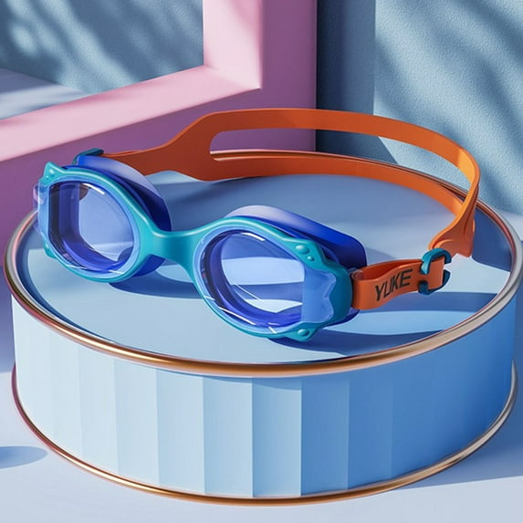 Frwgonr Kids Swim Goggles UV Protection Anti-Fog Pool Water Swimming Goggles for Boys Girls Youth Toddler Sky Blue, Size 2T-13