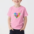 thumbnail image 1 of Frnrwgo Little Boys T-shirts Short Sleeve Tee Tops Casual Graphic Clothes Crew Neck Shirts 3-16 Years, Pink, 1 of 4