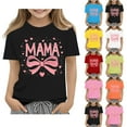 thumbnail image 1 of Frwgonr Little Girl Tops Mama's Boy Tee Shirt Top Summer Short Sleeve Clothes for Mother's Day White, Size 3-16 Years, 1 of 5