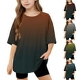 thumbnail image 1 of Frwgonr Little Girl Tops Soft Everyday Tees Kids Tshirts Clothes Summer Tops T-Shirt Wine, Size 5-15 Years, 1 of 6