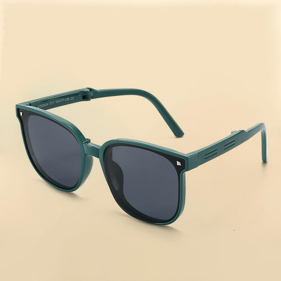 Frwgonr Polarized Kids Sunglasses for Girls Boys, Outdoor Beach Eyewear UV Protection for Children Green, Size 4T-10