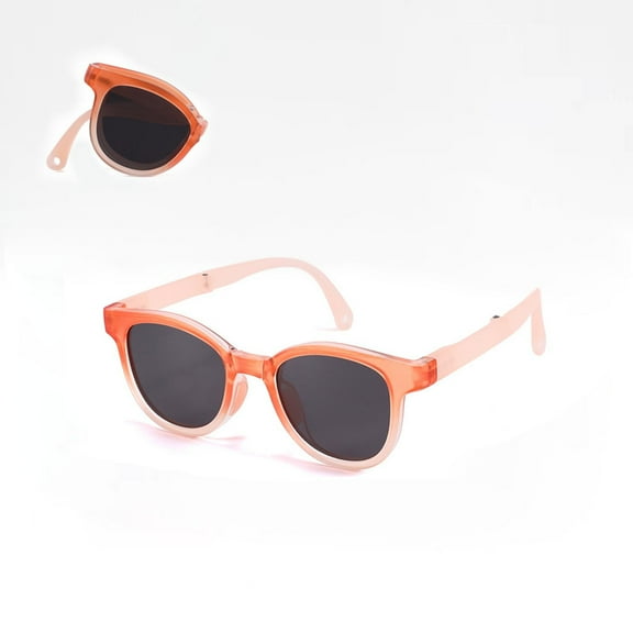Frwgonr Polarized Kids Sunglasses for Girls Boys, Outdoor Beach Eyewear UV Protection for Children Orange, Size 2T-12