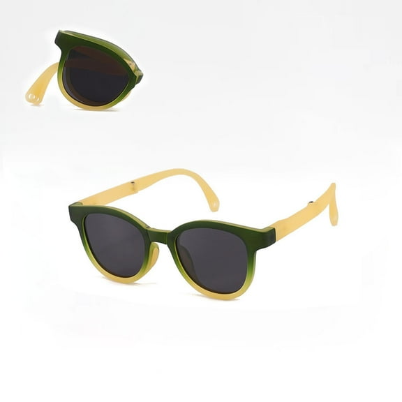 Frwgonr Polarized Kids Sunglasses for Girls Boys, Outdoor Beach Eyewear UV Protection for Children Yellow, Size 2T-12