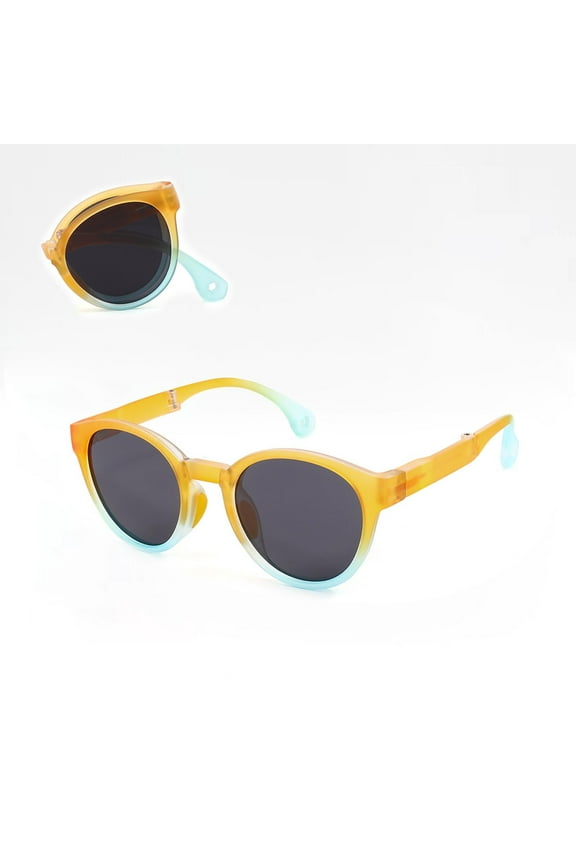 Polarized Kids Sunglasses for Girls Boys, Outdoor Beach Eyewear UV Protection for Children Yellow, Size 2T-12