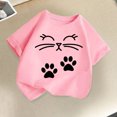 thumbnail image 1 of Frwgonr Shirts for Boys Girls Pink Kids Summer Casual Daily Shirt Fashionable Graphic Tops Tee 2-14 Years, 1 of 5