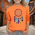 thumbnail image 1 of Frwgonr T Shirts for Girls Orange Kids Summer Fall Crewneck Loose Casual Tops Tees Size 3T-12, 1 of 5