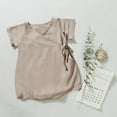 thumbnail image 1 of Frwgonr Toddler Girls T-shirts Kids Casual Crewneck Short Sleeve Loose Basic Tee Tops 6M-3T, Khaki, 1 of 5