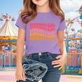 thumbnail image 1 of Frwgonr Toddler Girls T-shirts Short Sleeves Blouse Crewneck Birthday Graphic Summer Kids Tee Tops 2-15 Years, Purple, 1 of 5
