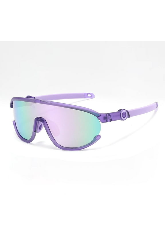 Youth Baseball Sunglasses for Boys Girls Softball Cycling Sports Sunglasses for Kids Lightweight Frame Purple, Size 2T-12