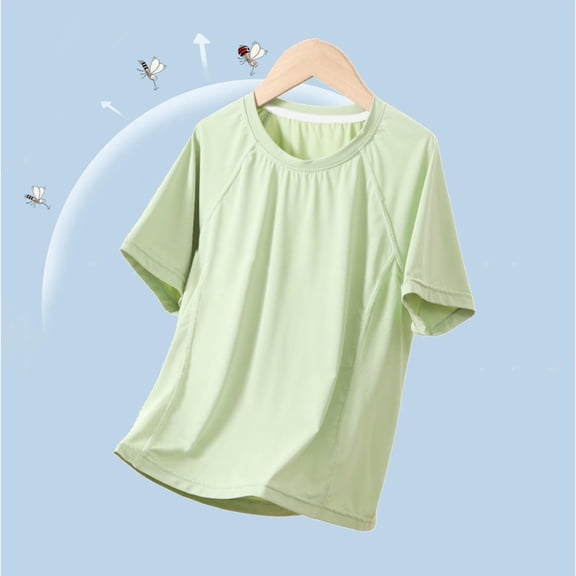 Frnrwgo Youth Boys T-shirts Kids Short Sleeve Tee Sport Summer Casual Tops 3-16 Years, Green