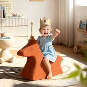 Frxeyaliz Pony Shaped Toddler Chair, Comfort High Density Sponge Children Sofa, Cute Animal Shaped Furniture for 1-3 Years Old Boys Girls