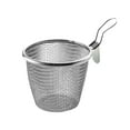 thumbnail image 1 of Fry Basket Stainless Steel Fine Wire Mesh Food Colander Strainer Hot Frying Pan Filter Basket Sieve Dryer for Noodle Dumplings Kitchen Hot Pot Tools, 4.33 x 3.54 in, 1 of 1