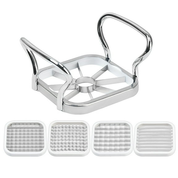 Fry Cutter Heavy Duty Stainless Steel Vegetable Dicer Potato Slicer With 5 Replacement & Suitable Handle For Family Vegetables Fruit Easy Slicer Ceramic Potato Peelers for Kitchen Stainless Steel