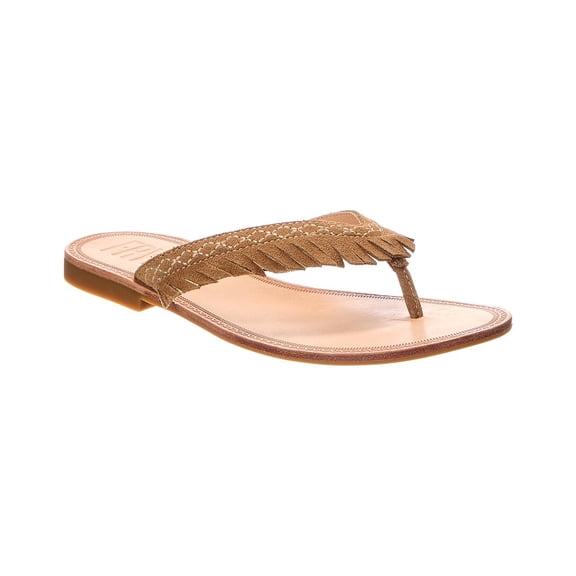 Frye Ava Fringe Suede Sandal, 8.5, Tan