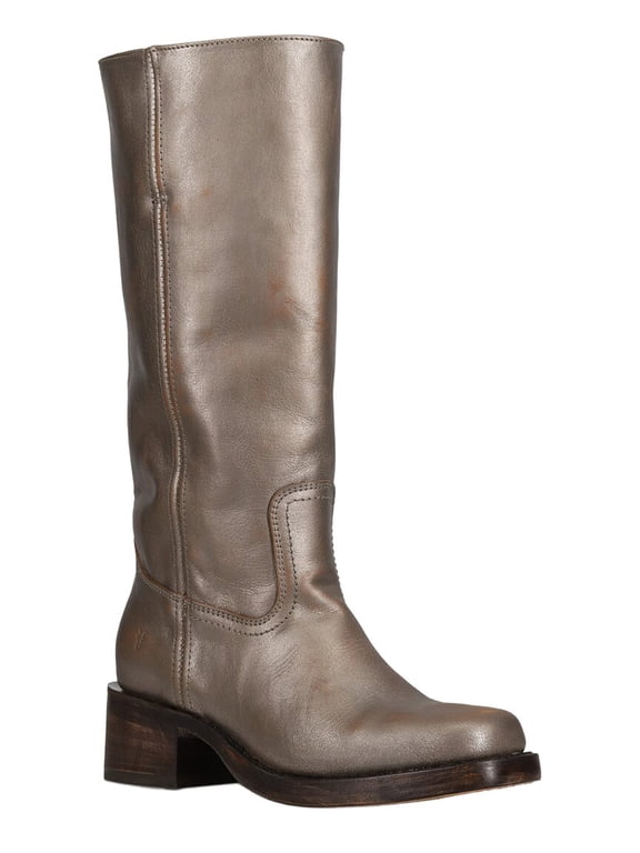 Campus 14in Leather Boot, 6.5, Silver