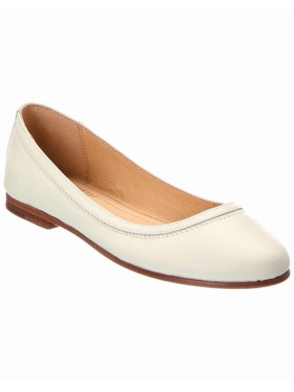 Carson Leather Ballet Flat, 9, White