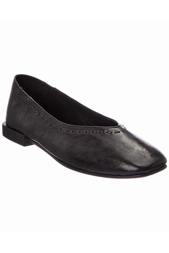 Claire Leather Flat, 9.5, Black