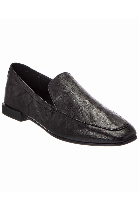 Claire Venetian Leather Loafer, 7.5, Black