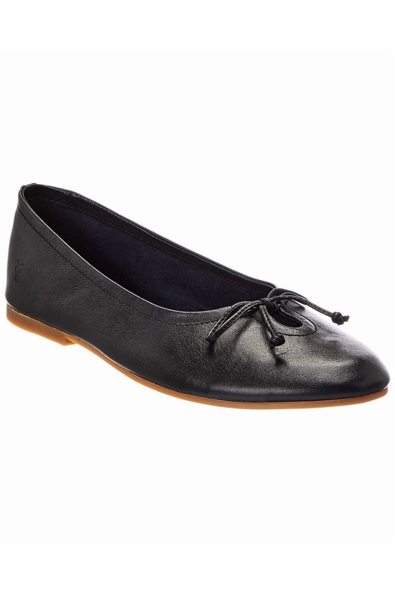 Emma Leather Ballet Flat, 9, Black
