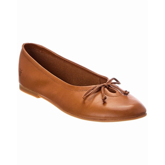 Frye Emma Leather Ballet Flat, 9, Brown