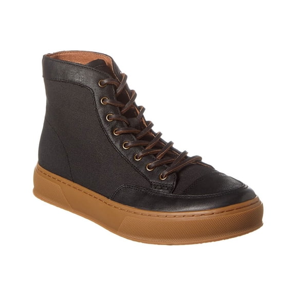 Frye Hoyt Mid Lace Leather Sneaker, 11, Black