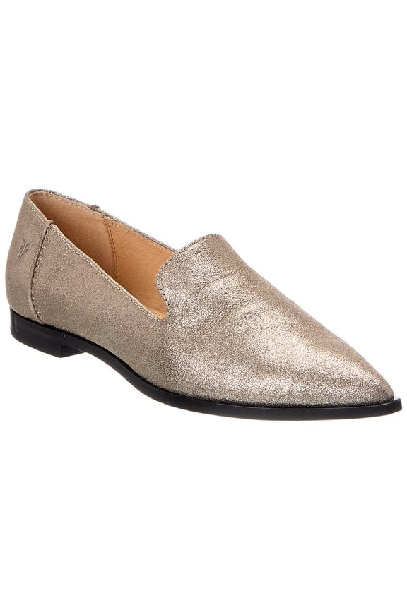 Kenzie Venetian Leather Loafer, 8, Gray