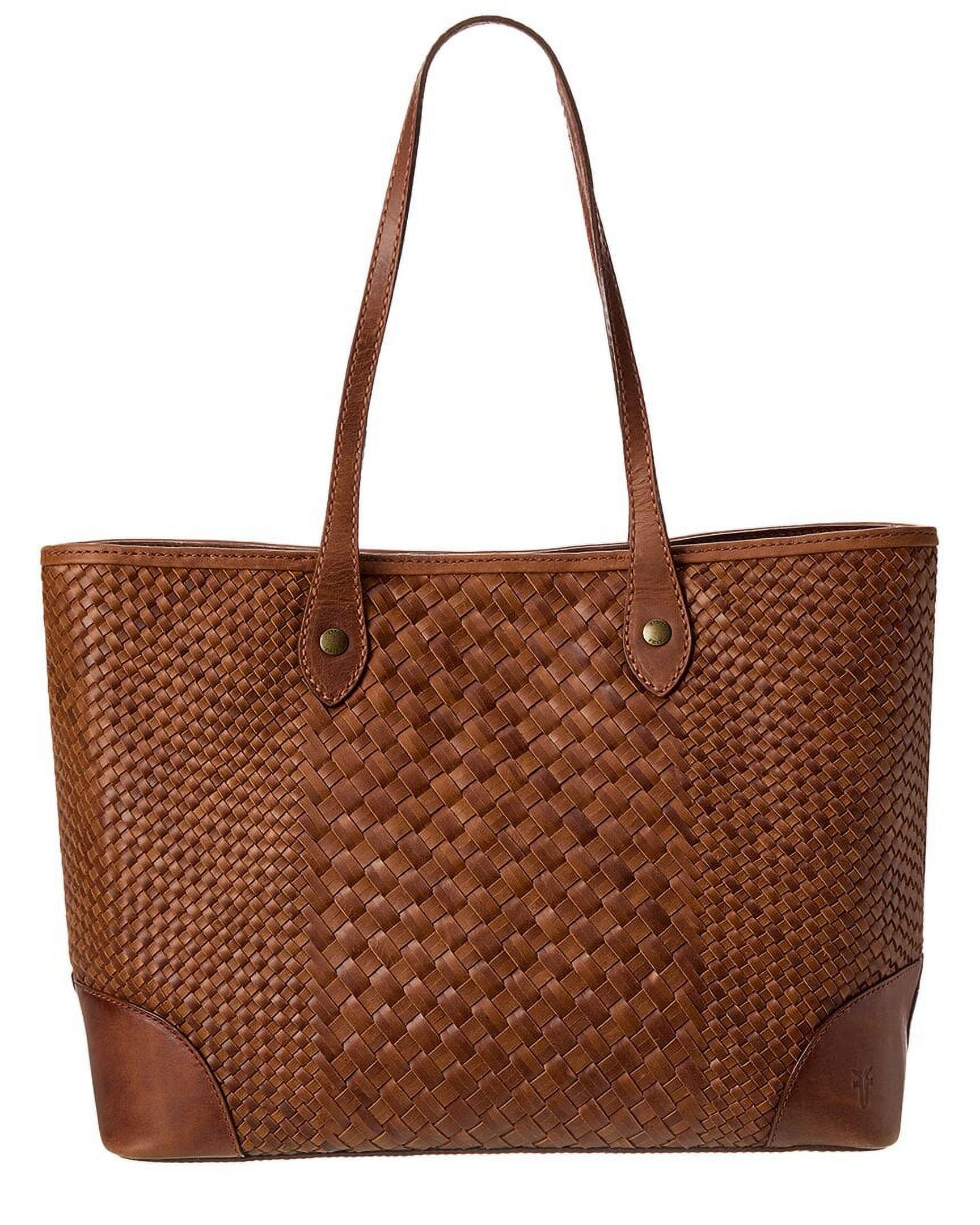 Frye Melissa Basket Woven Leather Shopper Tote Brown Walmart