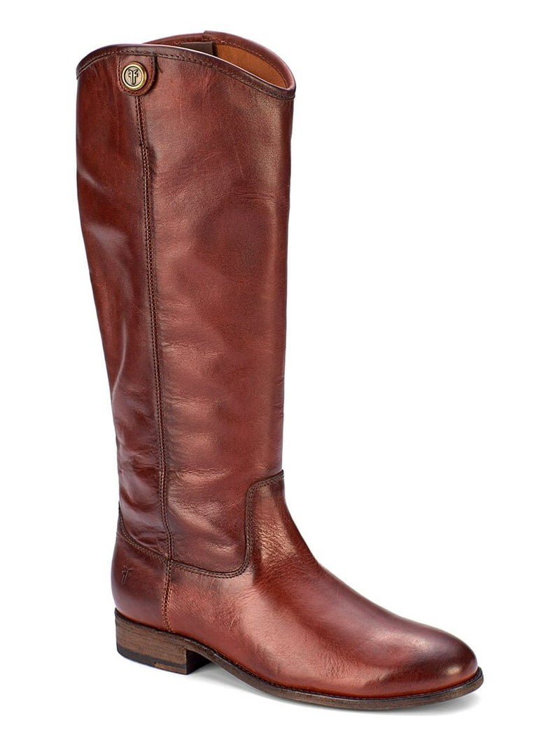Frye Melissa Button Wide Calf Leather Boot, 7, Brown