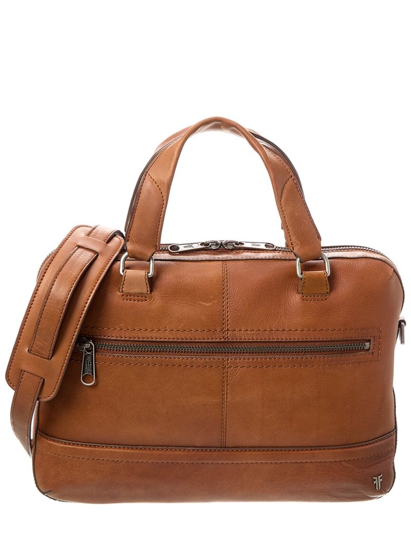 Frye Nash Leather Briefcase, Brown - Walmart.com