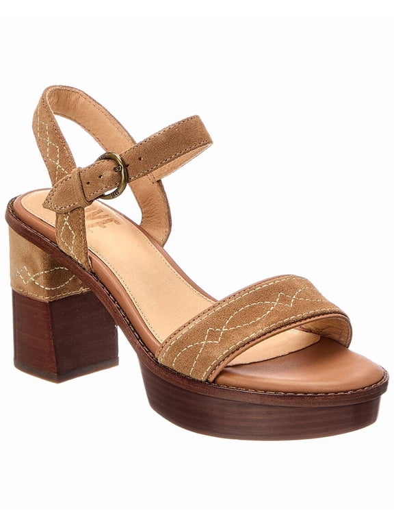 Pipa Woodstock Suede & Leather Sandal, 10, Tan