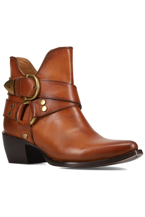 Sacha Multi Strap Leather Bootie, 10, Brown