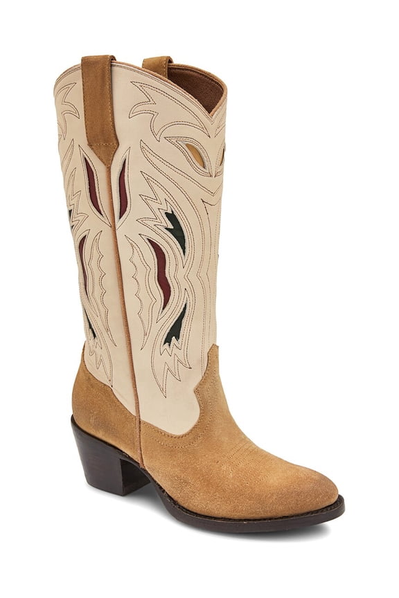 Shelby Deco Stitch Leather Boot, 7.5