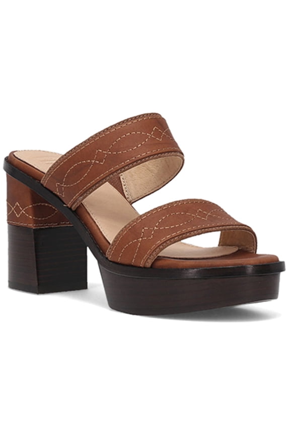 Women's Pipa Woodstock 2 Band Platform Sandal - FR40982-SADD 7 1/2 M