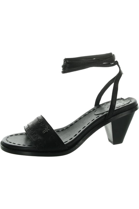 Womens Estelle Ankle Tie Solid Leather Ankle Strap