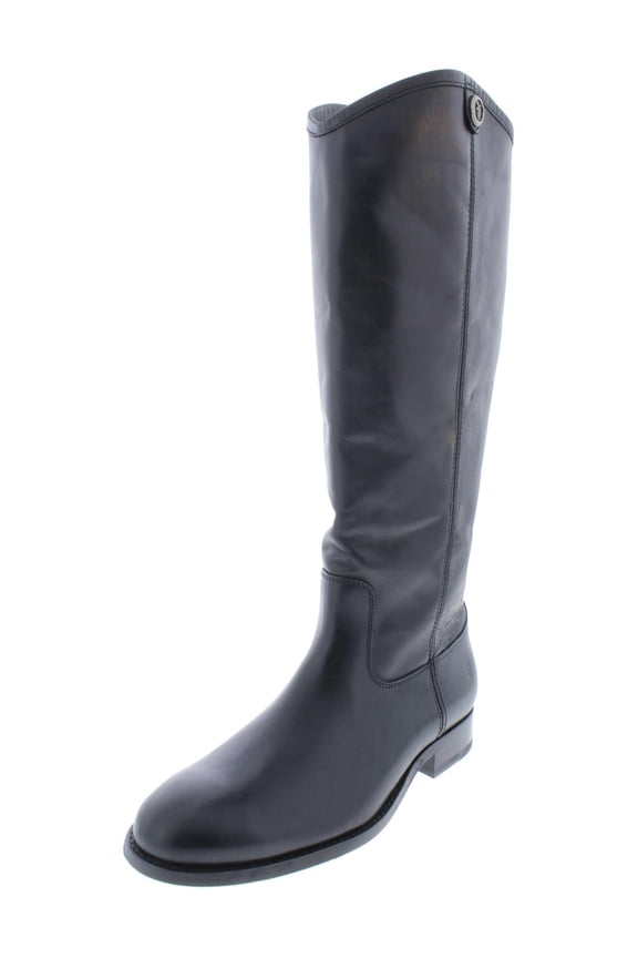 Womens Melissa Button 2 Wide Calf Leather Riding Boots