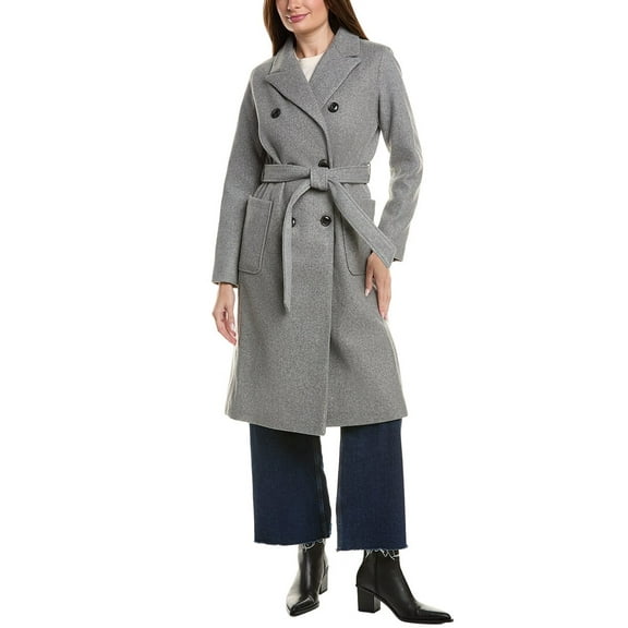 Frye womens  Trench Coat, l, Gray