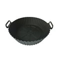 thumbnail image 1 of Fryer Basket Reusable Fryer Liner Parchment Liner Replacement EDHITNR Food Grade Silicone Pad for Air Fryer 7.5 Inch, 1 of 5