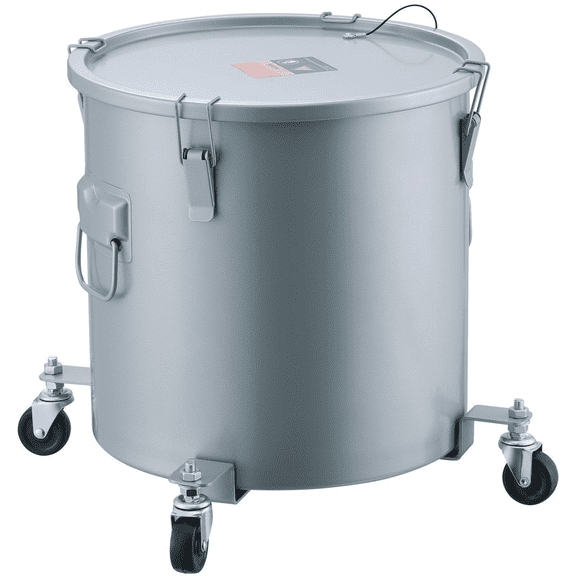 Fryer Grease Bucket 10 Gal - Oil Disposal Caddy with Wheels & Lid - Carbon Steel Rust-Proof Container - Filter Bag for Cooking Oil Filtering - Commercial Kitchen